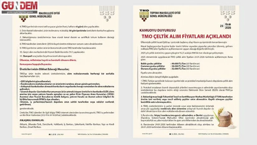 İba, çeltik alım fiyatının üreticiler için hayırlı olmasını diledi