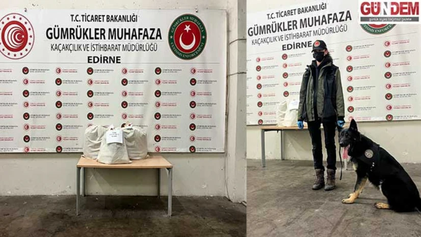 Kapıkule'de otomobilde gizlenmiş 22 kilo 662 gram esrar yakalandı