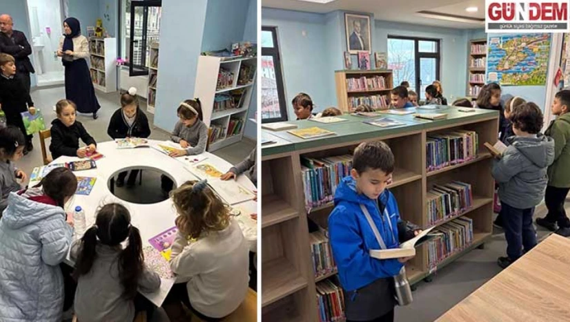 Öğrenciler İl Halk Kütüphanesinde kitaplarla buluştu