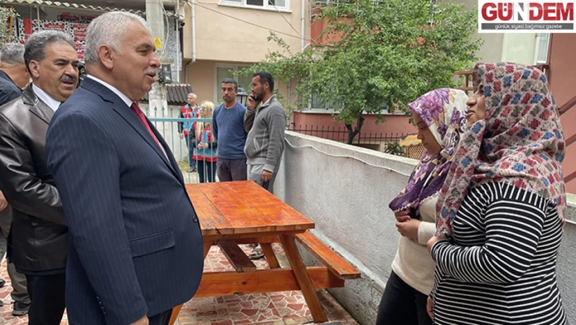 Tekirdağ Valisi, belediyenin konaklamalarına son verme kararı aldığı depremzedeleri ziyaret etti