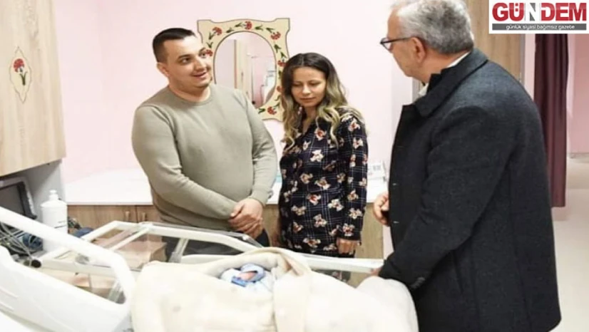 Yeni yılın ilk bebeği Keşan'da dünyaya geldi