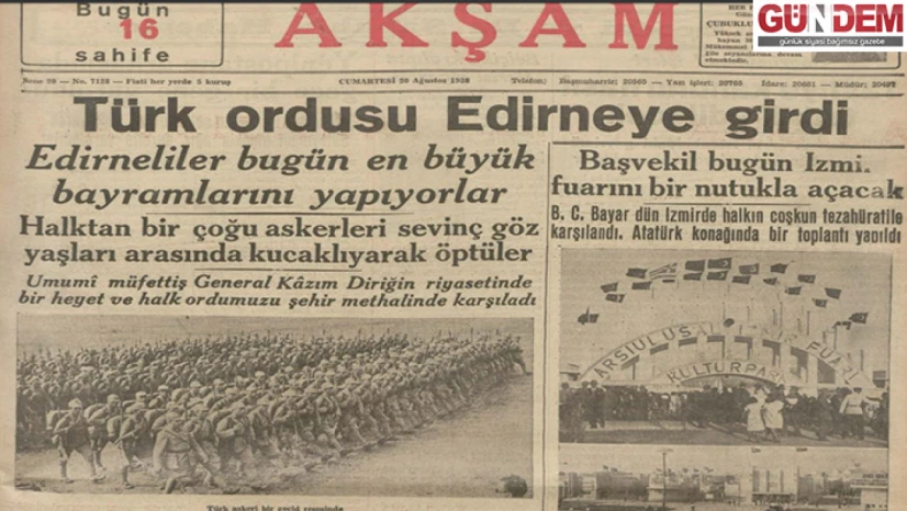 Yıllar süren işgalin sonu Edirne 25 Kasım'da kurtuldu