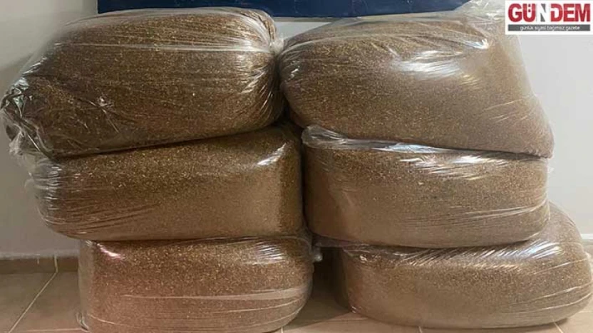 120 kilogram kaçak tütün ele geçirildi