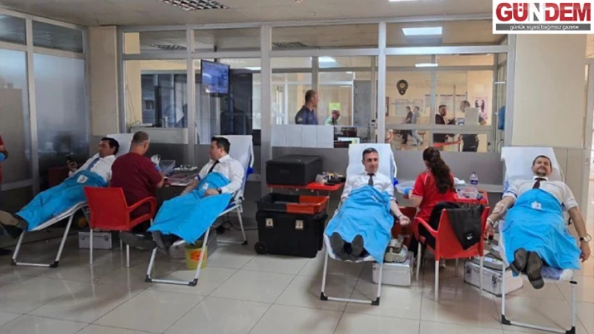 Adliye personelinden Kızılay'ın kan bağışı kampanyasına destek