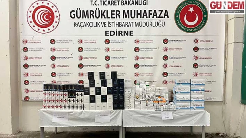 Çok sayıda elektronik sigara ve ilaç cinsi kaçak eşya ele geçirildi