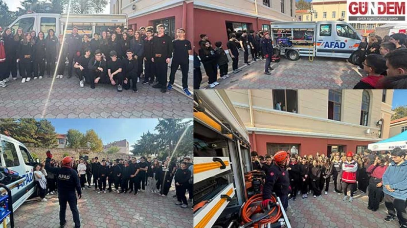 Edirne Lisesi'nde afet bilinci semineri