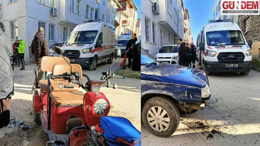 Elektrikli bisiklet kazası: 1'i kadın 2'si çocuk 3 yaralı