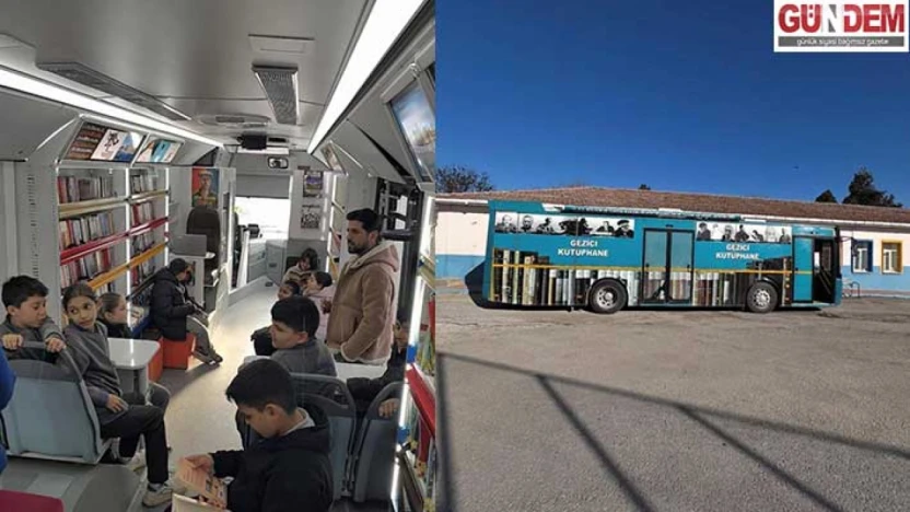 Gezici kütüphane köy okullarını kitapla buluşturuyor