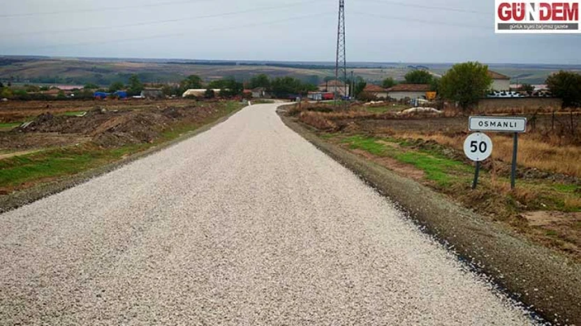 Havsa'nın Söğütlüdere ile Osmanlı köyleri arasındaki yol asfaltlandı