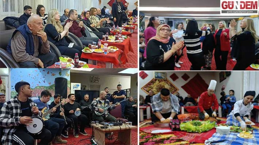 Huzurevinde çiğ köfte yoğuruldu, 9/8'lik eğlence yapıldı