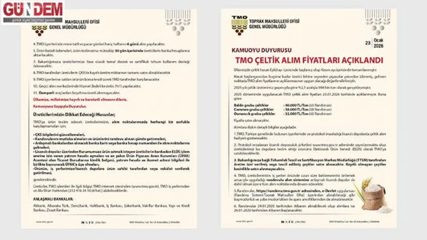 İba, çeltik alım fiyatının üreticiler için hayırlı olmasını diledi