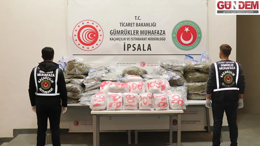 İki ayrı operasyonda 1,3 ton uyuşturucu ele geçirildi