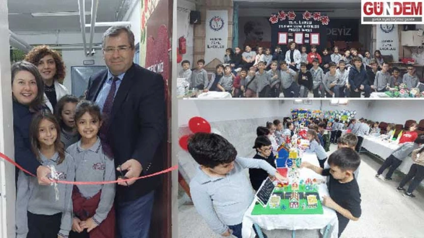 İlkokul öğrencilerinden 'Geri Dönüşüm ve Yenilenebilir Enerji' temalı sergi