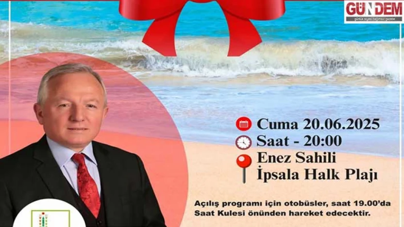 İpsala Halk Plajı 20 Haziran'da açılıyor