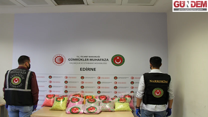 Kapıkule'de 77 kilo 36 gram sentetik uyuşturucu hap ele geçirildi