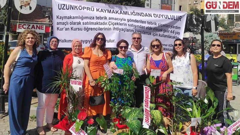 Kaymakam tebrik çiçeklerini eğitimde kullanılması amacıyla satışa çıkardı