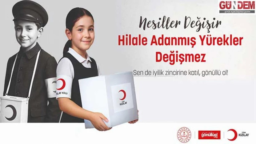 Kızılay haftasında 'nesiller değişir, hilale adanmış yürekler değişmez' teması
