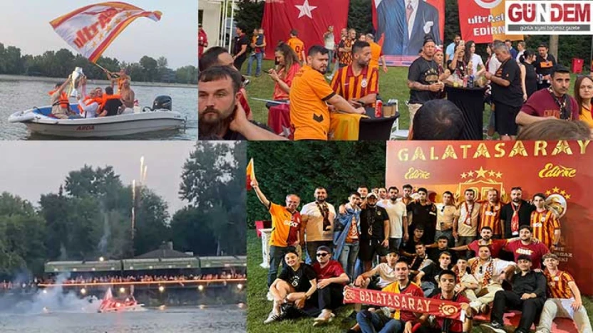 Meriç Nehri kıyısında şampiyonluk kutlaması
