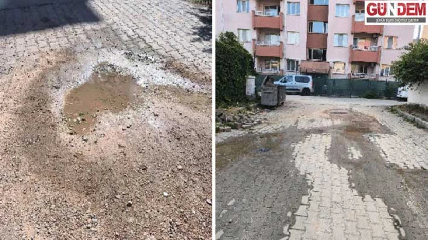 'Patlayan boru 1 haftadır boşa akıyor, belediye seyrediyor'