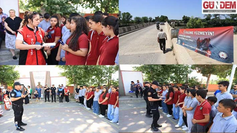 Polislerden öğrencilere uyarı 'Serinlemek için nehirlere girmeyin'