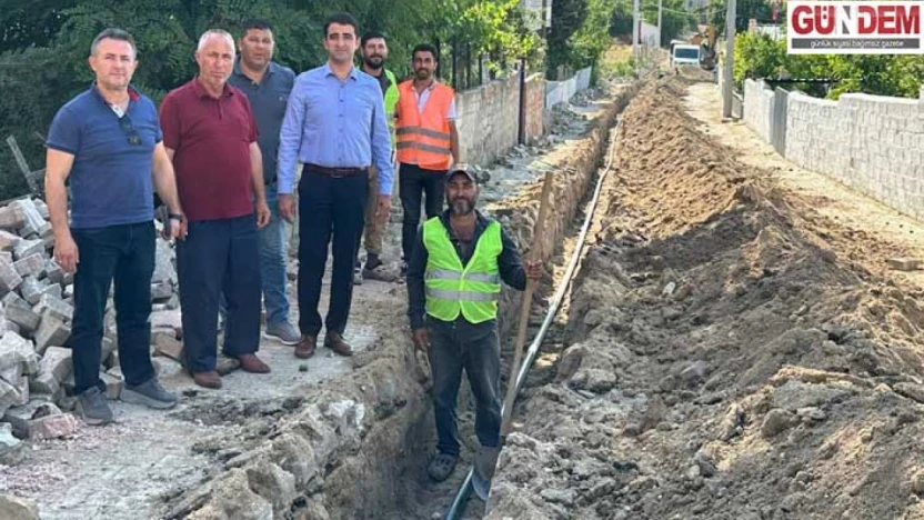 'Proje köyü' Sarpdere'da altyapı yenileme çalışmaları sürüyor