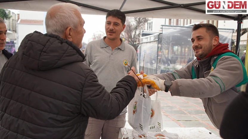 Saraçlar caddesinde Ihlamur Fidanı Dağıtıldı