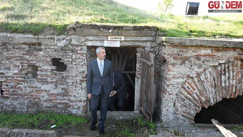 Tarihi Kıyık Tabya'da restorasyon çalışmaları başladı