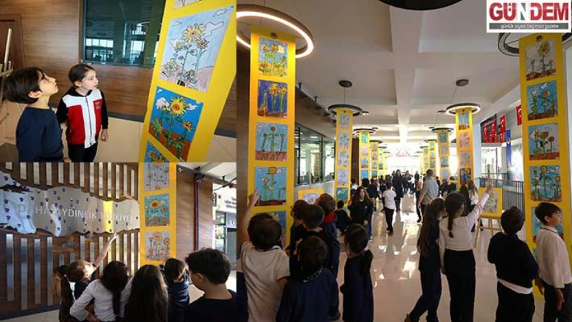 TED'li miniklerin ayçiçekleri sergisi büyük beğeni topladı