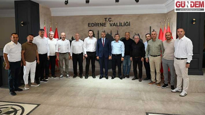 Vali Sezer, oda başkanları ve çeltik üreticilerini kabul etti