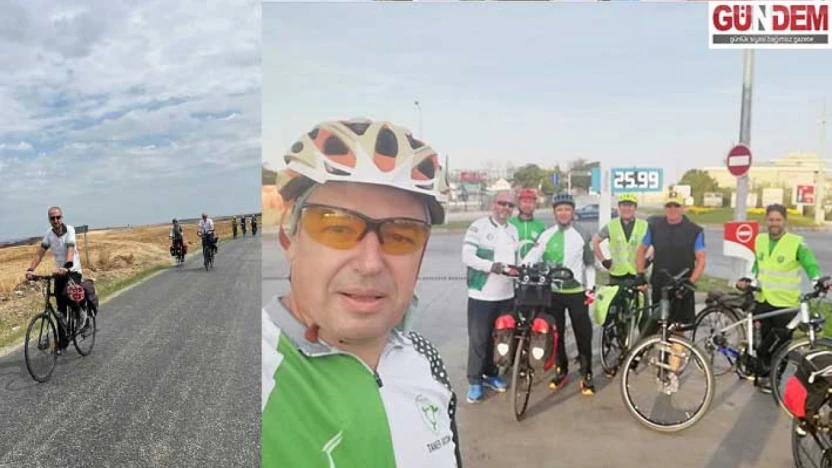 Yeşilbis Bisiklet Grubu Edirne'den Lalapaşa'ya pedalladı