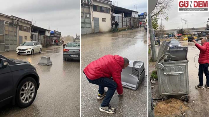 Yol ortasındaki televizyon şaşırttı