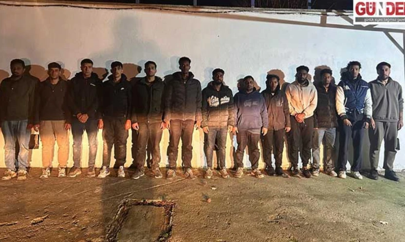 16 düzensiz göçmen yakalandı