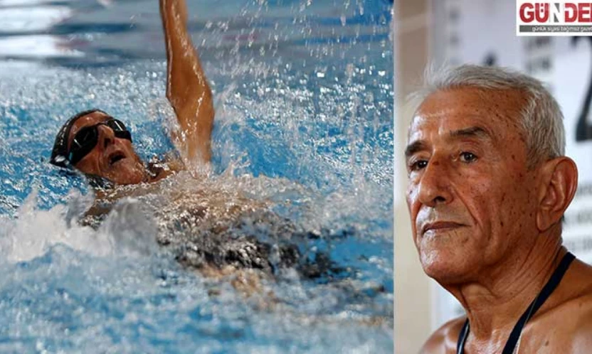 77 yaşındaki yüzücü, sırtüstü yarışlarında rakiplerine şans tanımıyor