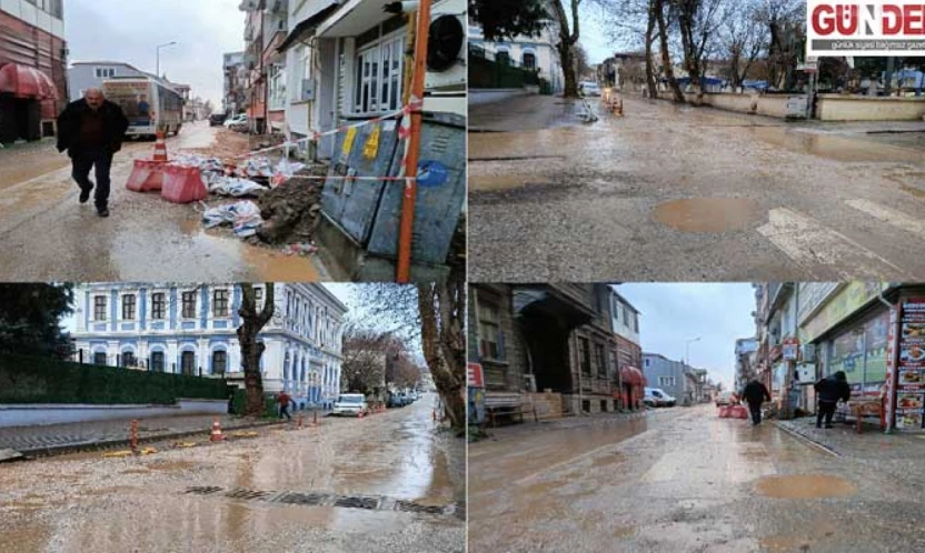 Edirne'nin vitrini çamur içinde: Kaleiçi'nde altyapı var, hizmet yok…