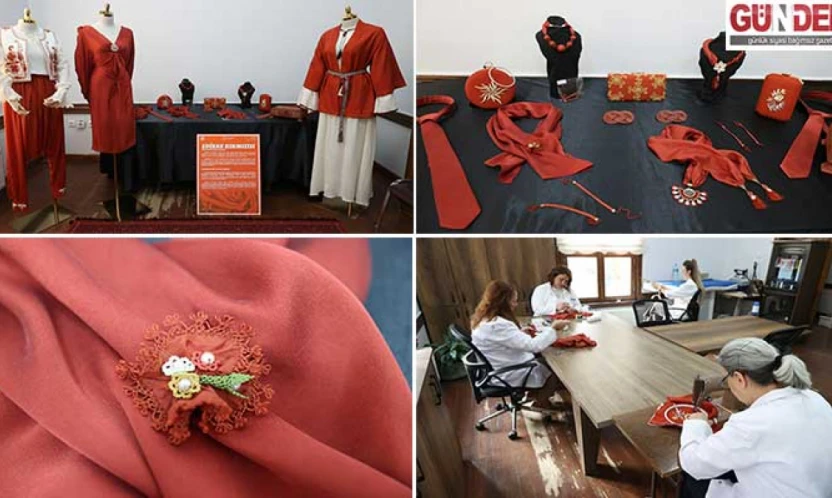 'Efsane renk' Edirne kırmızısı usta ellerde moda ürünlerine dönüşüyor