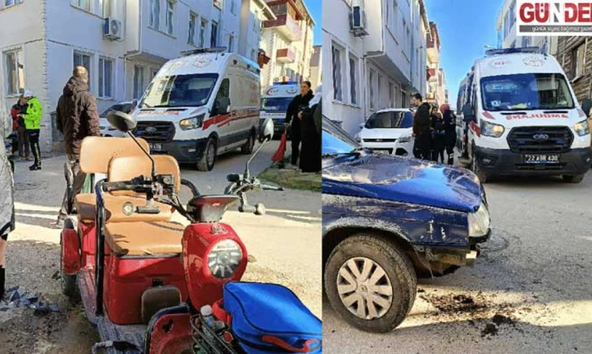 Elektrikli bisiklet kazası: 1'i kadın 2'si çocuk 3 yaralı