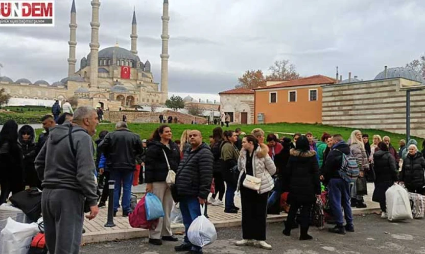 Hafta sonu Edirne'de kalabalık oluştu