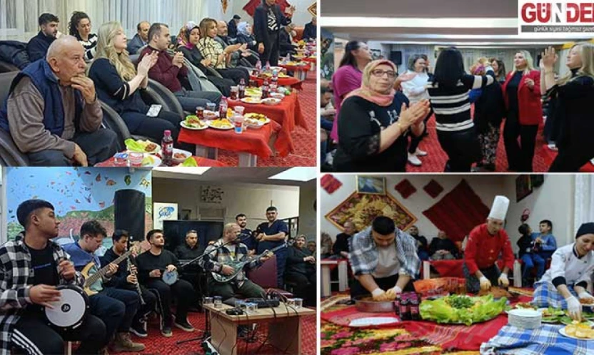 Huzurevinde çiğ köfte yoğuruldu, 9/8'lik eğlence yapıldı