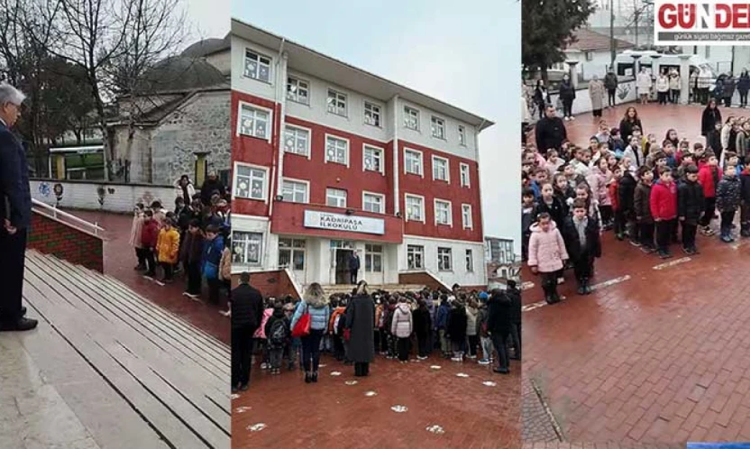 Kadripaşa İlkokulu 6 Şubat depremlerinde hayatını kaybedenleri andı