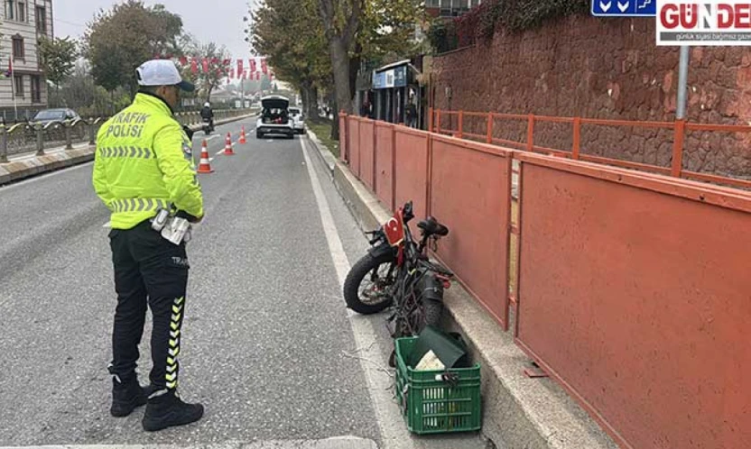 Kamyonla çarpışan elektrikli bisikletin sürücüsü yaralandı