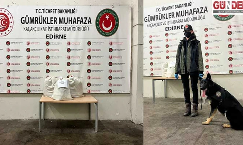 Kapıkule'de otomobilde gizlenmiş 22 kilo 662 gram esrar yakalandı