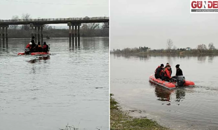 Kayıp genci arama Meriç Nehri'nde umutla devam ediyor
