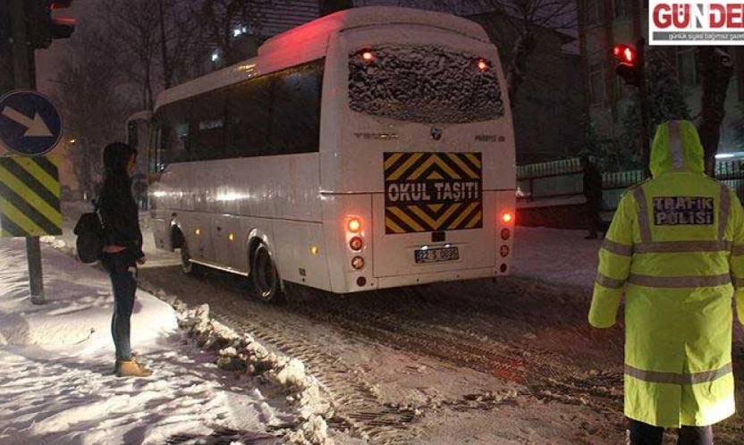 Taşımalı eğitime bir gün ara verildi