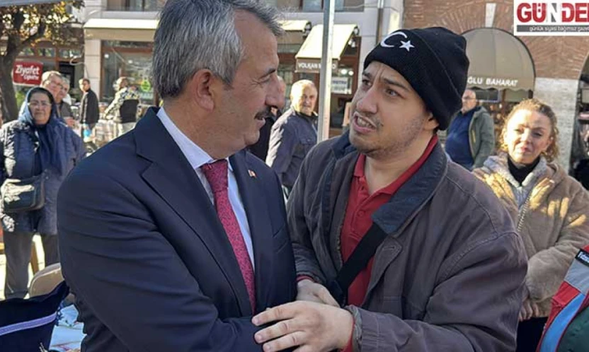 Vali Sezer, engelli gencin iş talebini geri çevirmedi