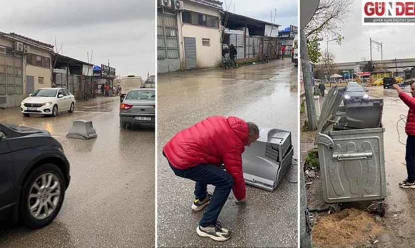 Yol ortasındaki televizyon şaşırttı